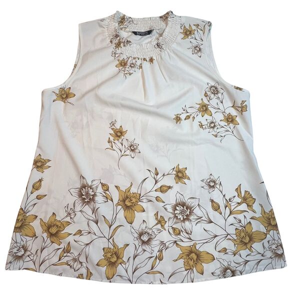 BloomChic Blouse Womens 14/16 Floral Boho Relaxed Top Shirring Cottage Shirt - Picture 7 of 10